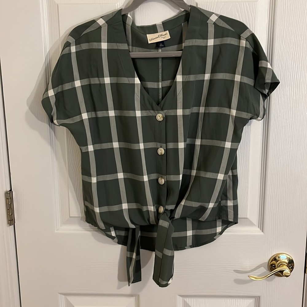 Universal Thread Short Sleeve Button Down Tie Vin… - image 4